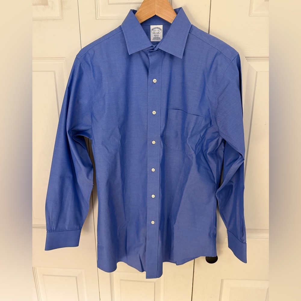 Brooks Bros Blue Regent Fit 15.5x33 Shirt